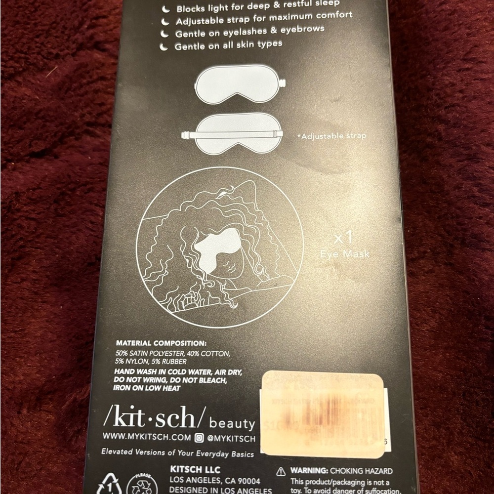 Kitsch Satin Pillowcase & Matching Eye Mask - Picture 6 of 9